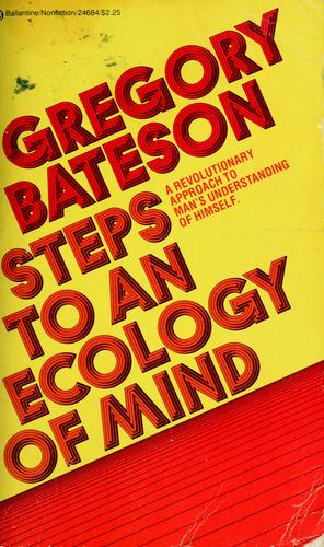 Cover of the Ballantine Nonfiction paperback edition of Steps to an Ecology of Mind by Gregory Bateson, yellow background with the title in bold red 3-D block lettering over a red diagonal-stripe footer